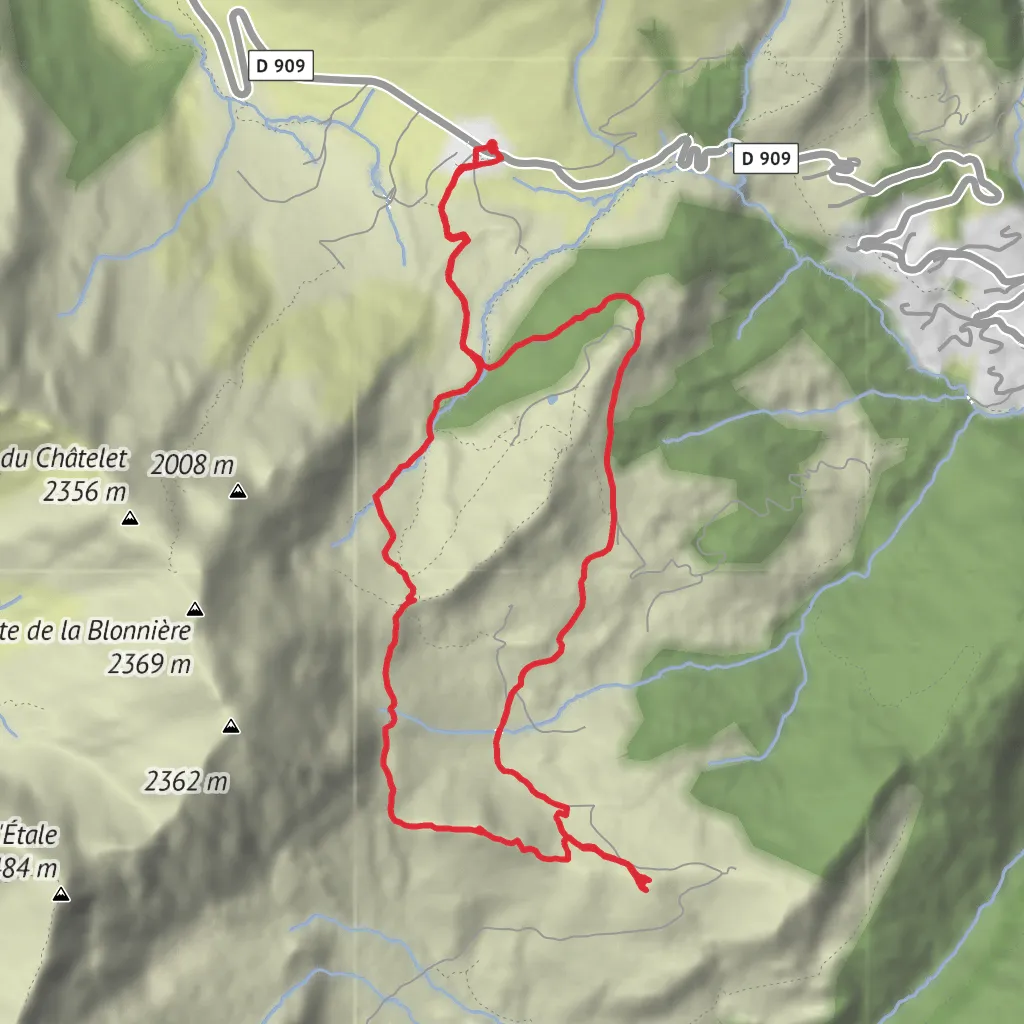 Col Des Aravis circuit via Croix des Frêtes mobile static map