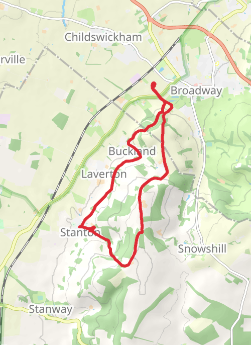 Wychavon Walking mobile static map