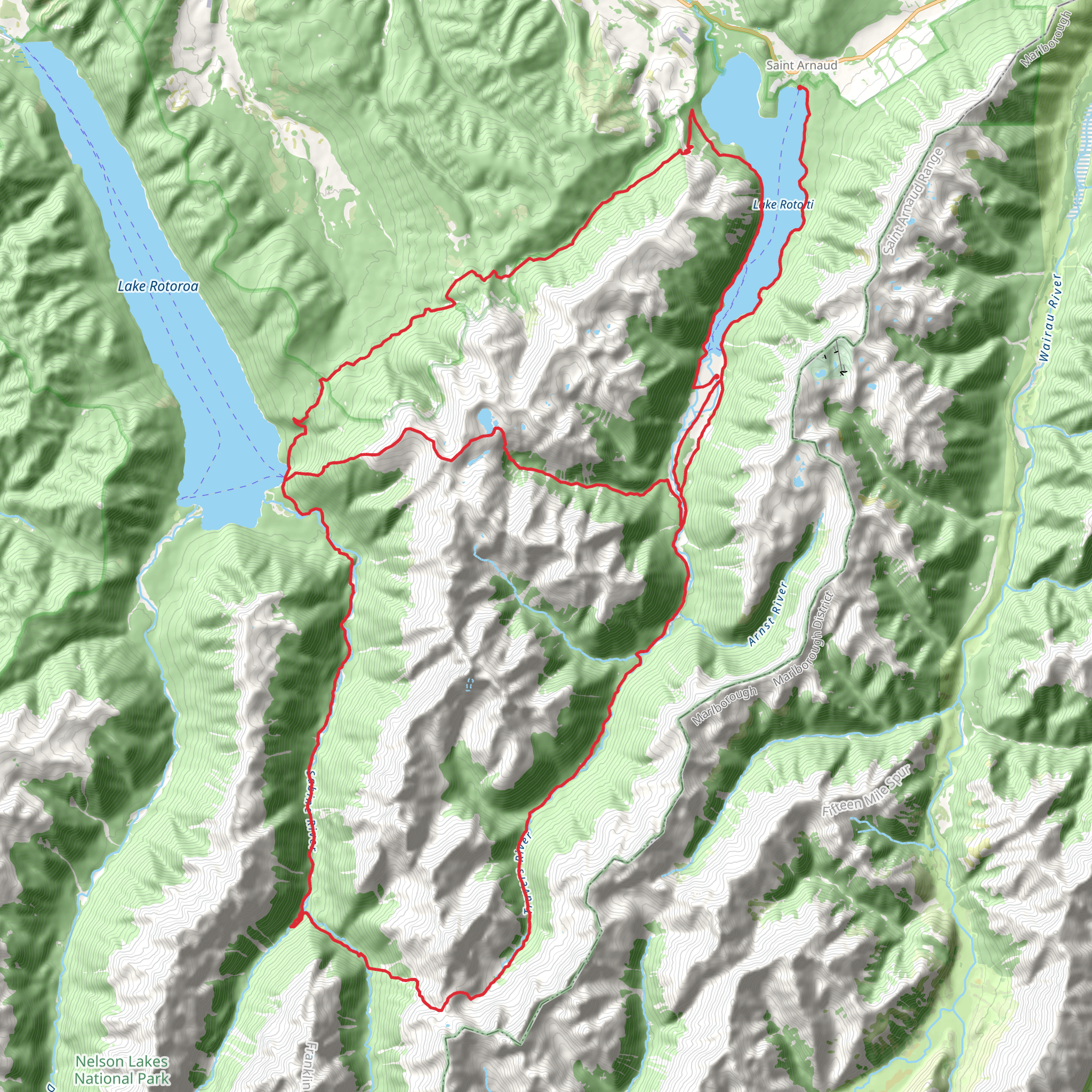 Travers-Sabine Circuit mobile static map
