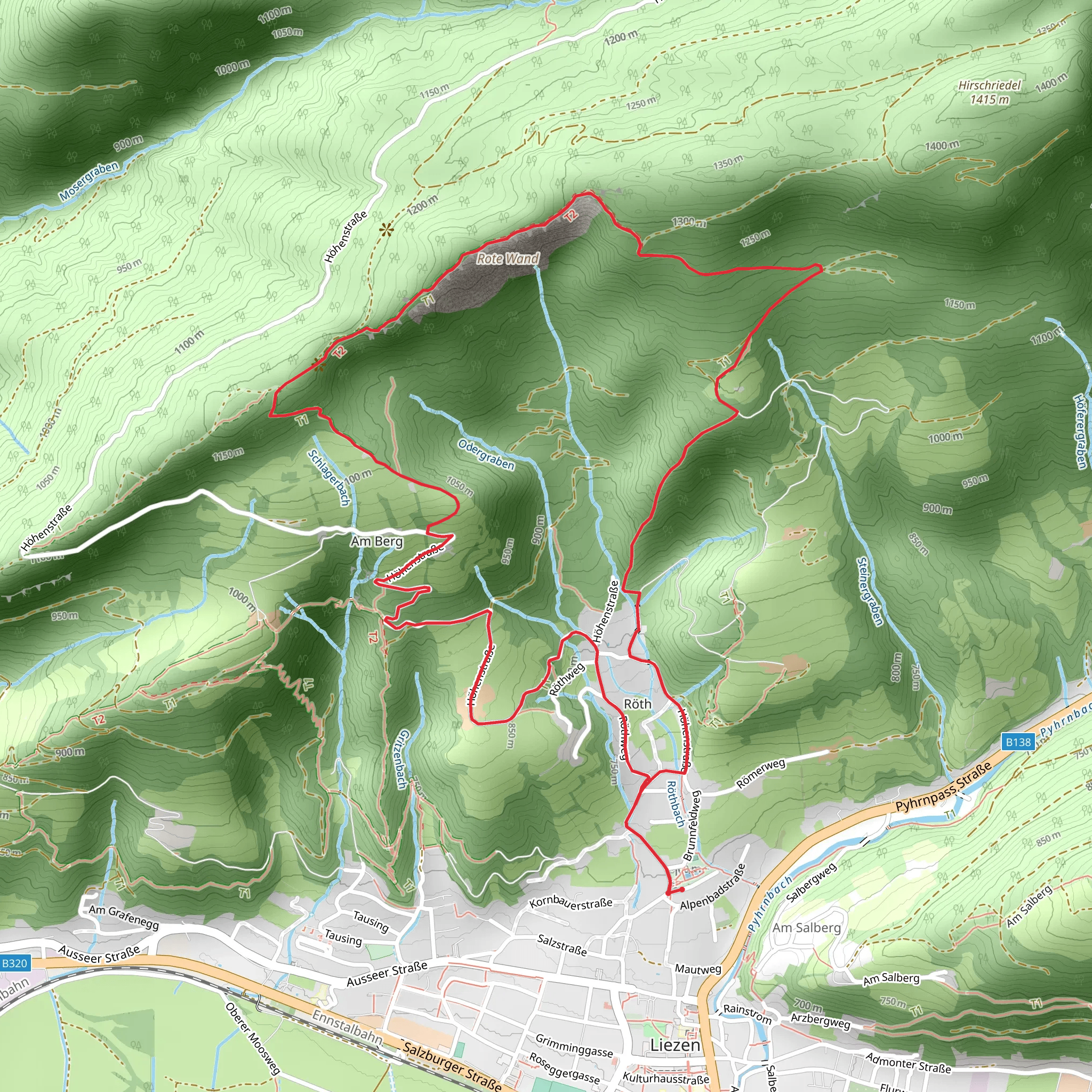 Rote Wand Tour mobile static map