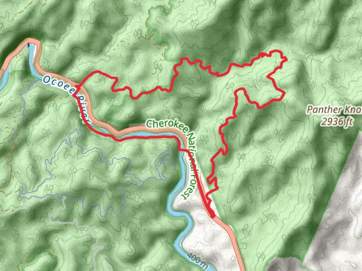 An image depicting the trail Rock Creek and Rhododendron Loop and its surrounding area.