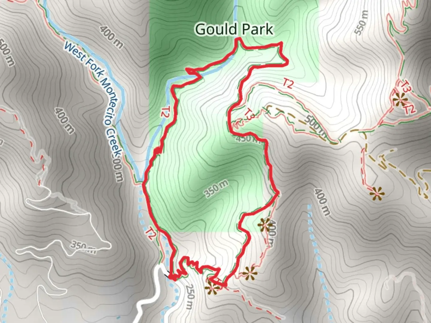 An image depicting the trail East Fork Cold Spring and Ridge Loop Trail and its surrounding area.