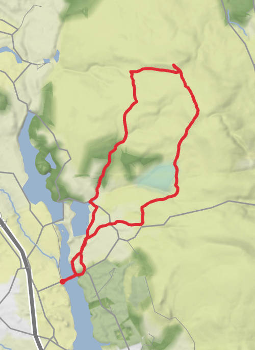 Hike on Rivington, Round Loaf and Great Hill mobile static map