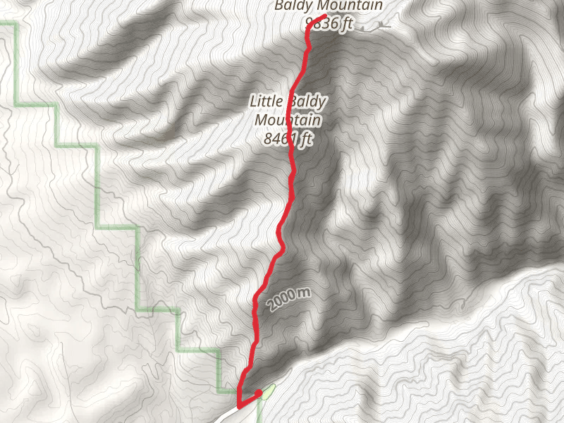 Baldy Mountain from Palisades Creek Road