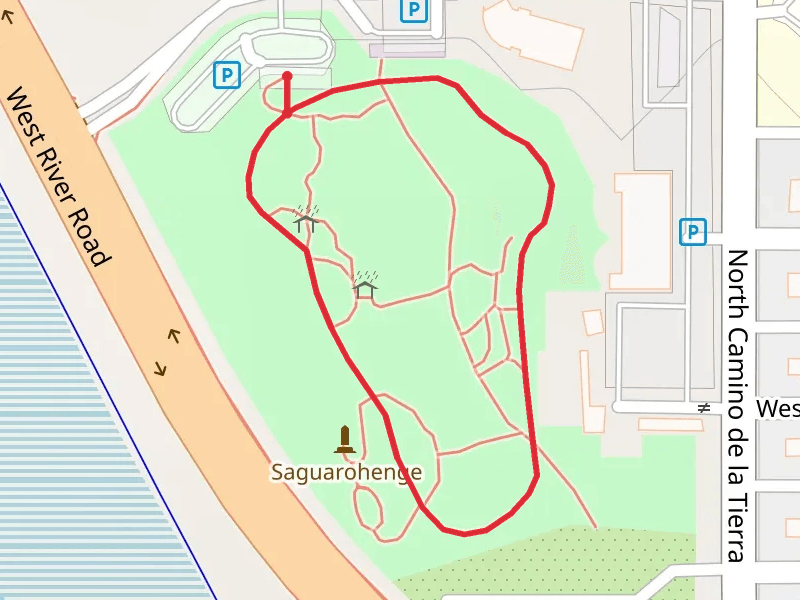 Pima Prickly Park Loop mobile static map