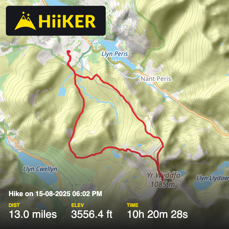 A map preview of the recording Hike on 15-08-2025 06:02 PM.