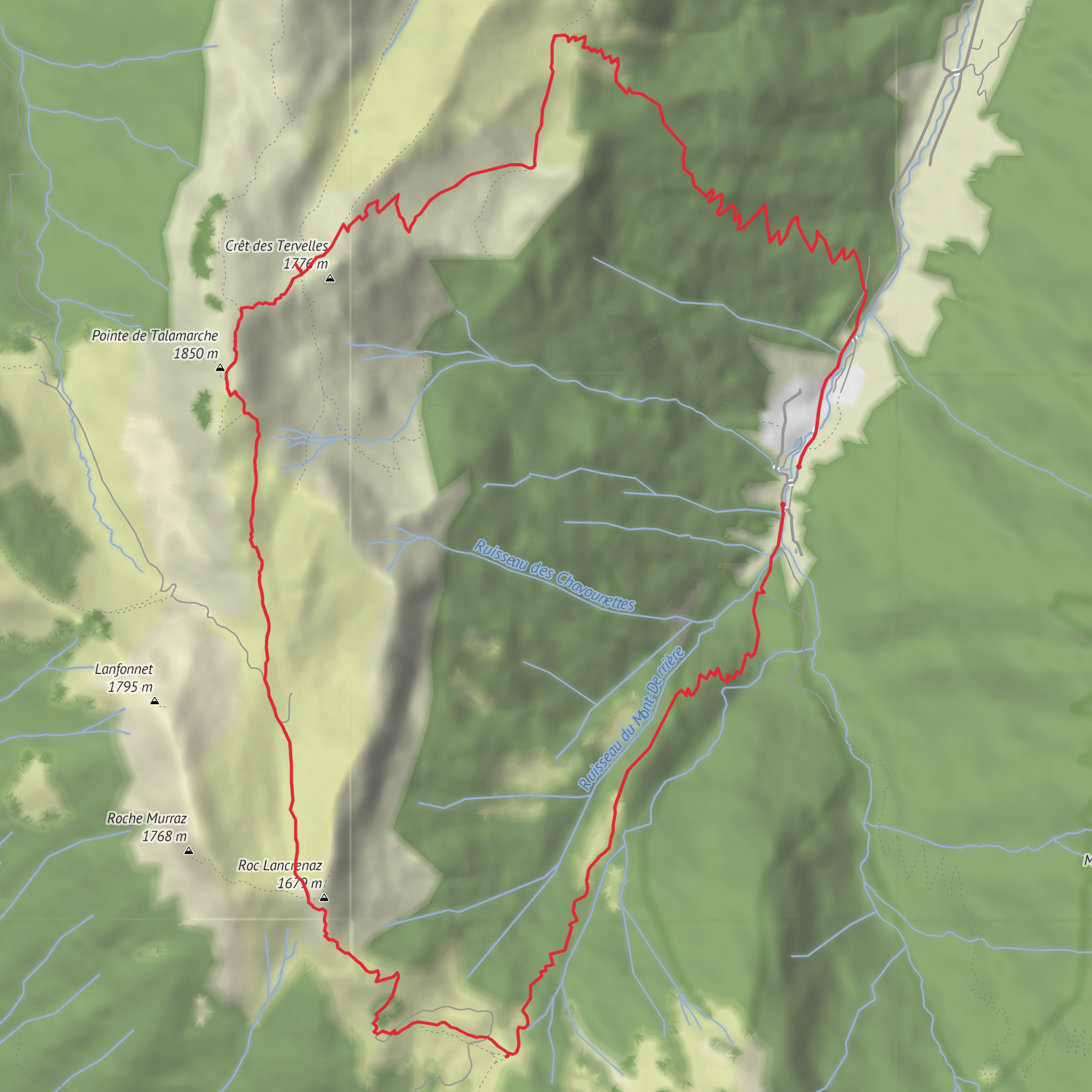 Pointe de Talamarche Loop from Montremont mobile static map