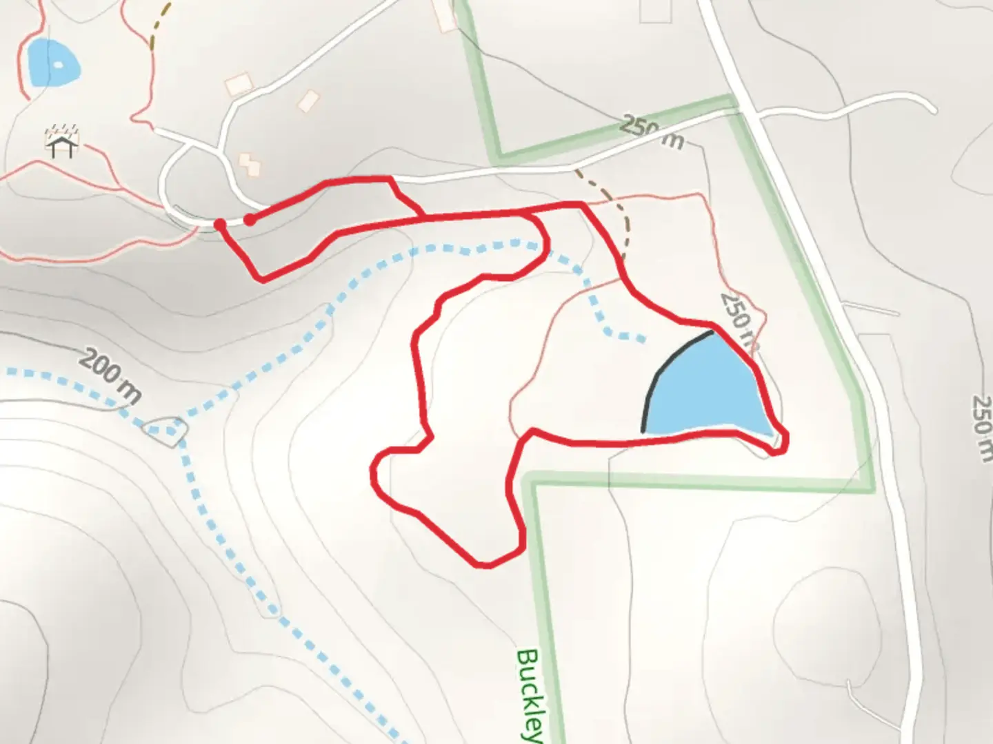 An image depicting the trail Blue Loop and its surrounding area.