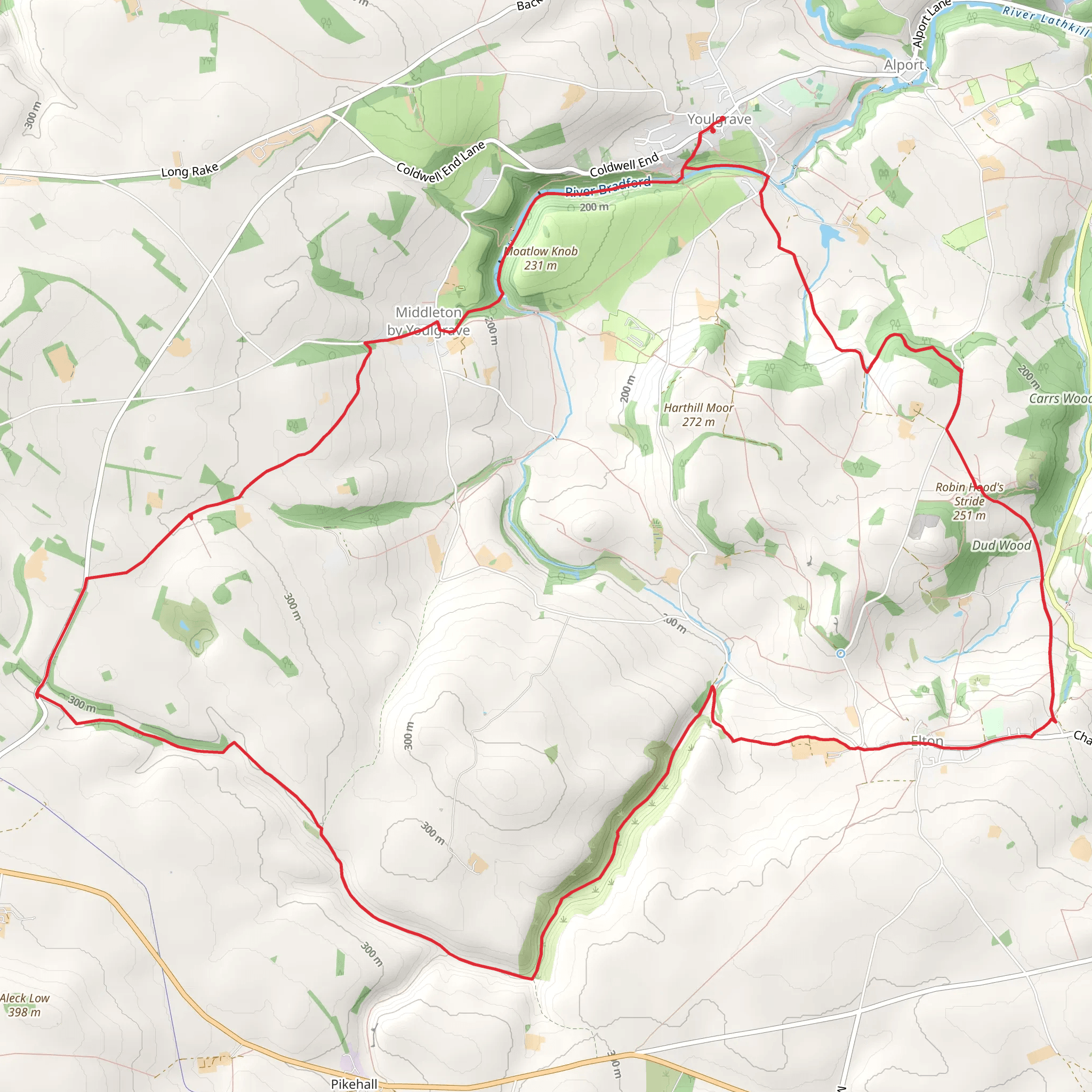 Youlgreave and Gratton Dale mobile static map