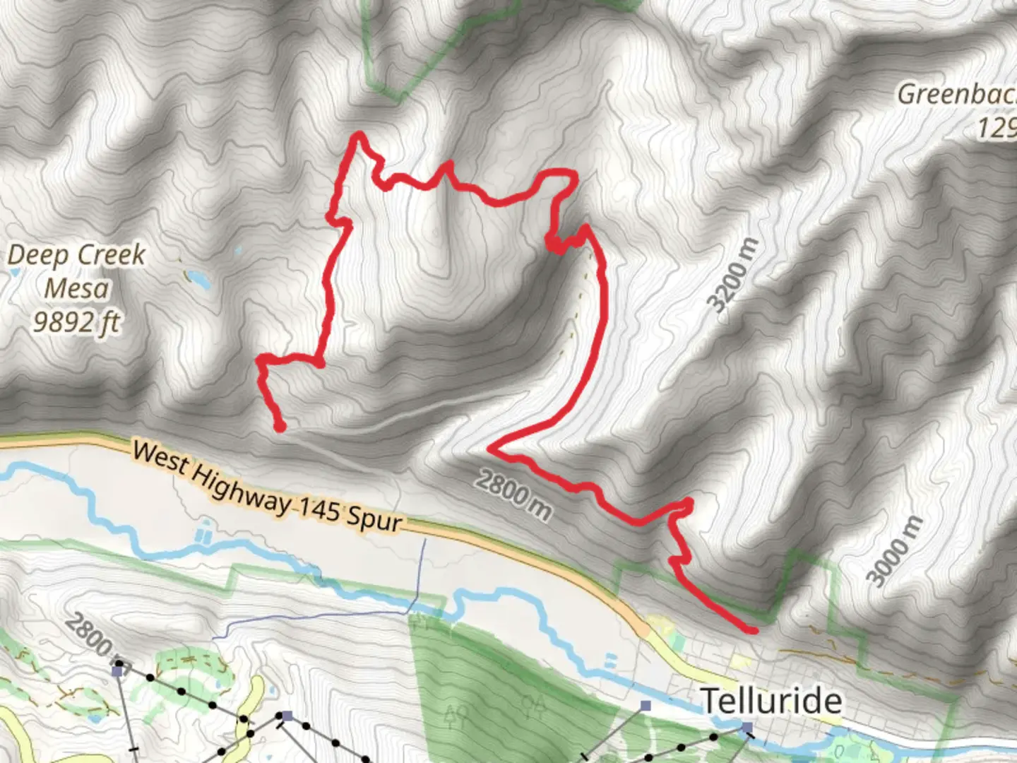 An image depicting the trail Jud Wiebe Memorial and Deep Creek and its surrounding area.