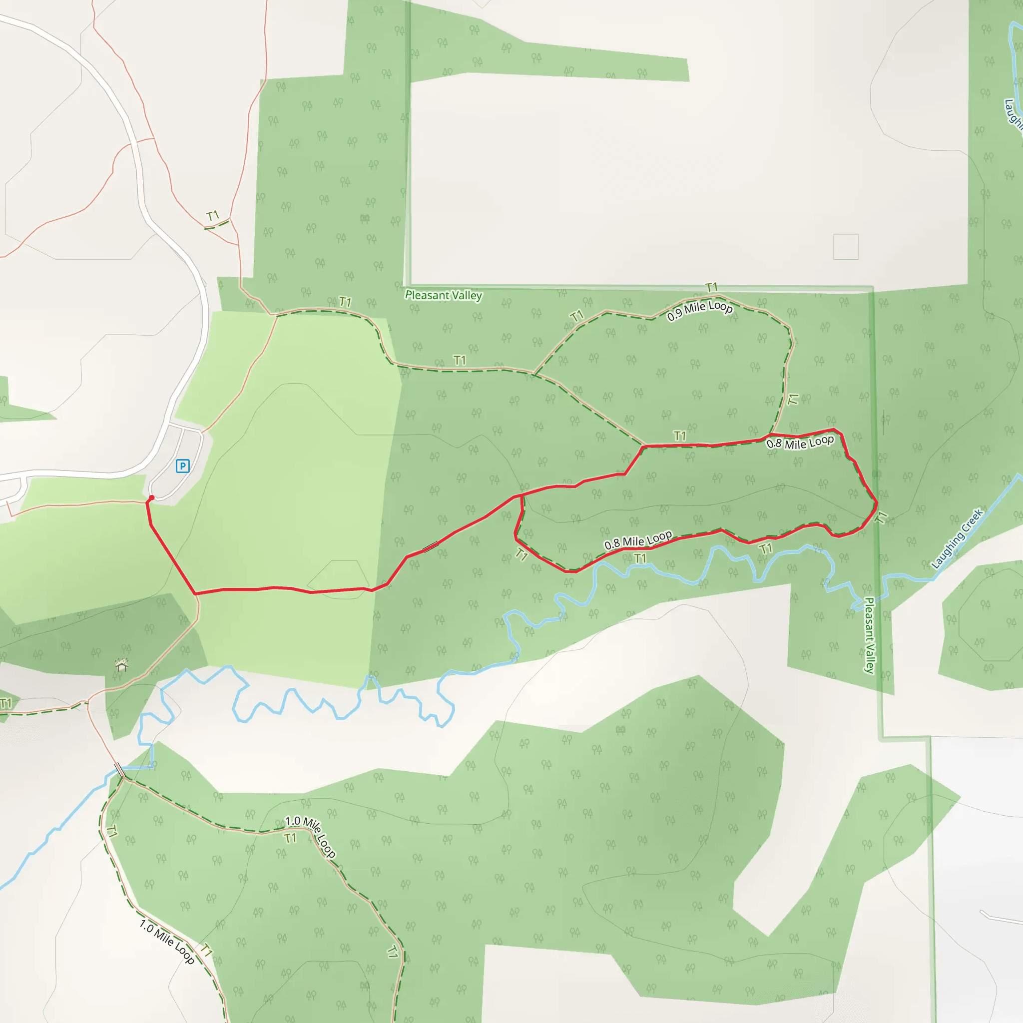Laughing Creek Loop mobile static map