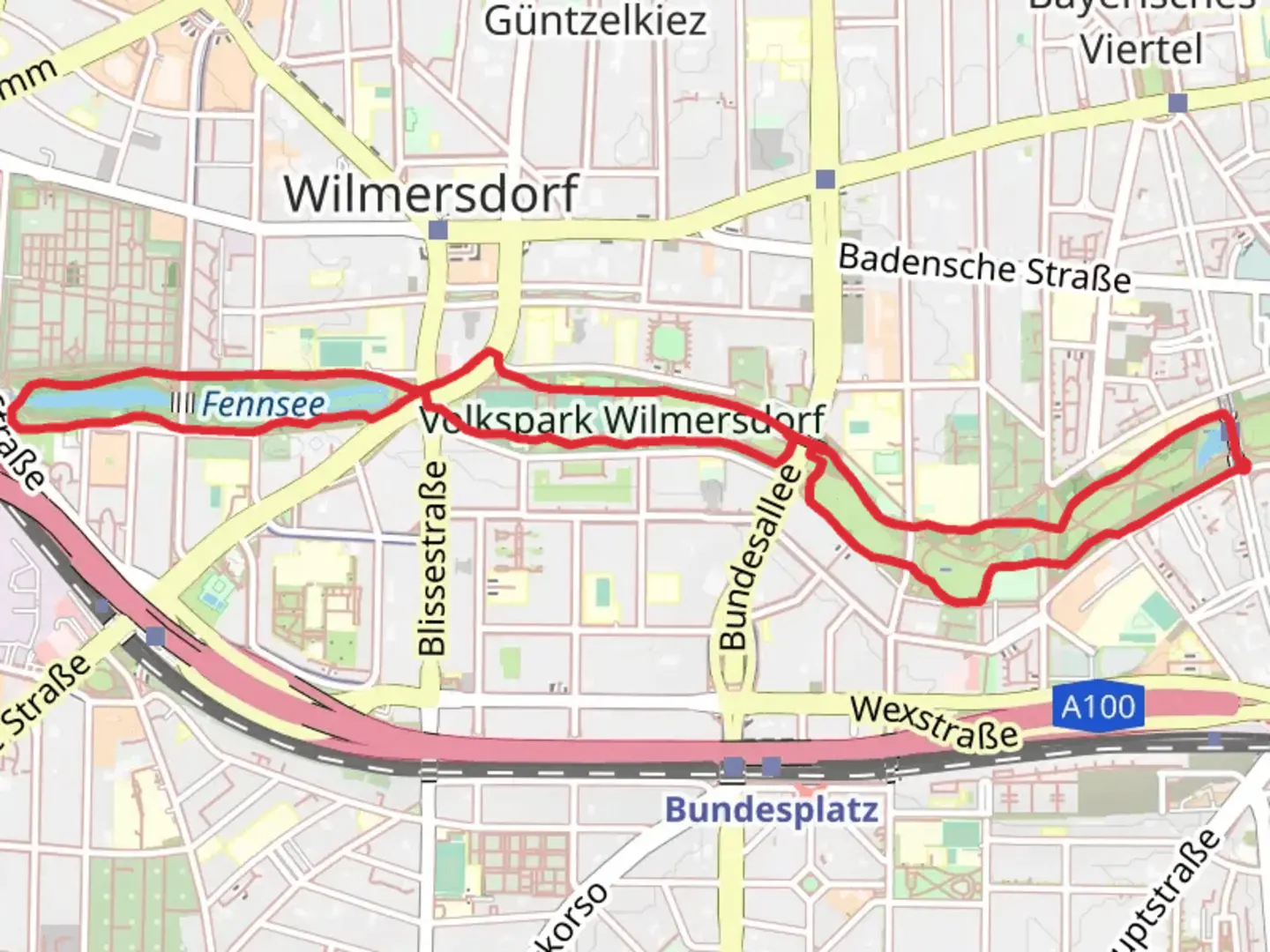 An image depicting the trail Fennsee via Innerer Parking and its surrounding area.