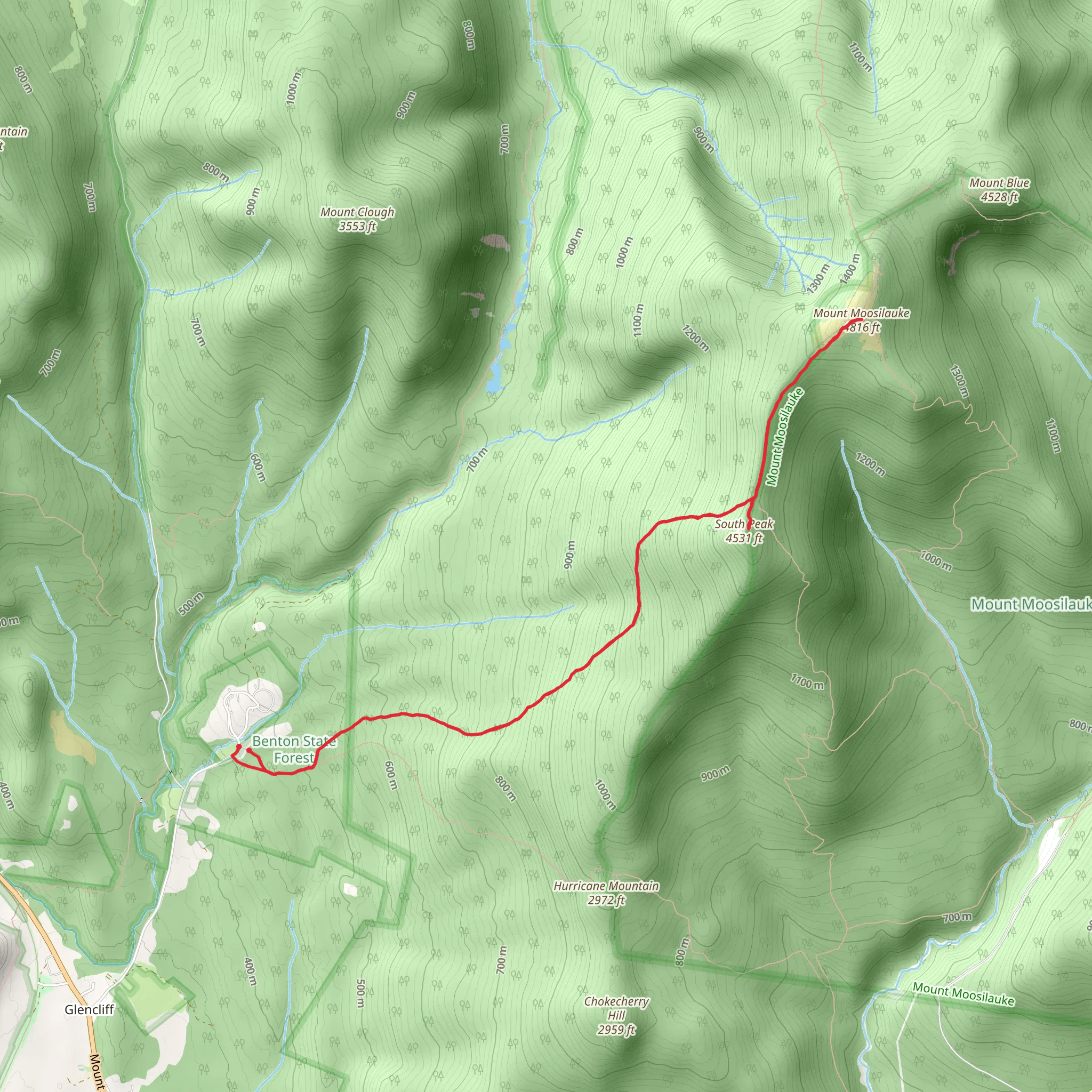 South Peak and Mount Moosilauke mobile static map