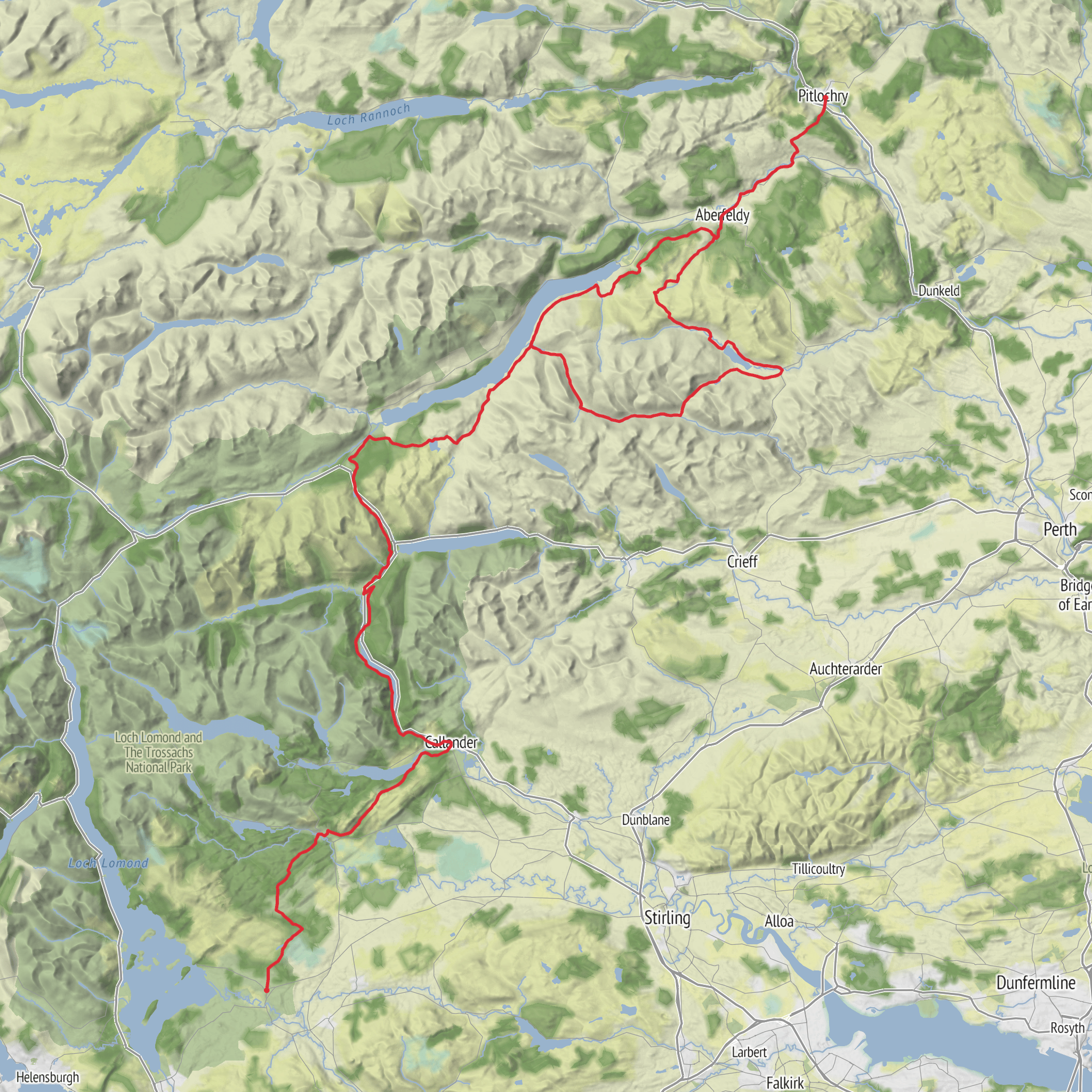 Rob Roy Way mobile static map