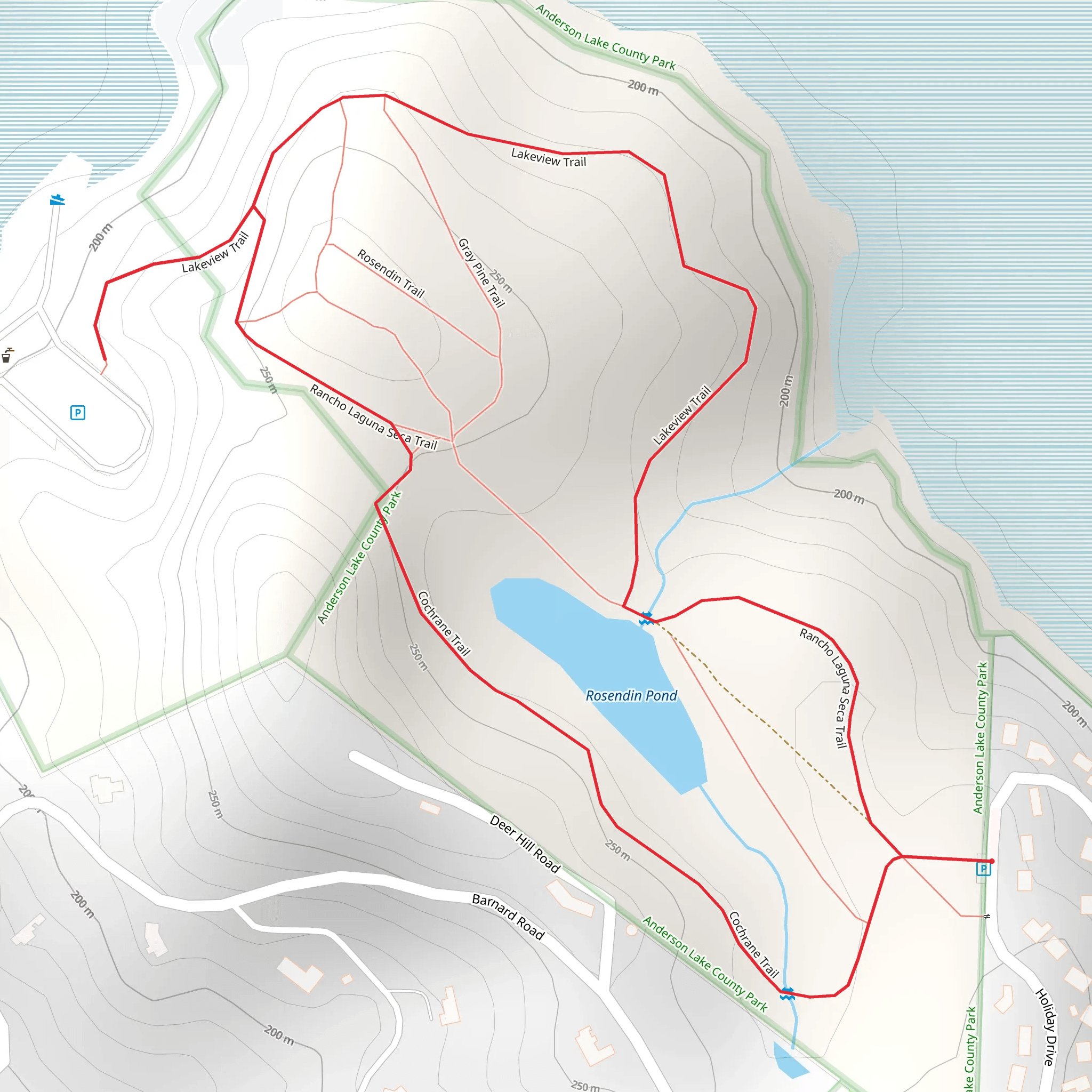 Rosendin Pond Loop mobile static map
