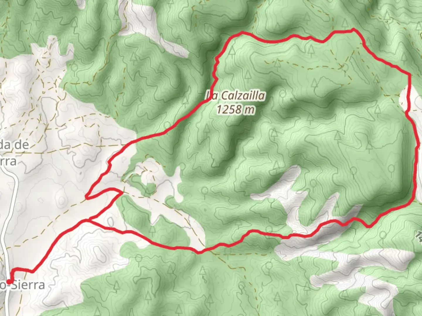 An image depicting the trail Route of the Fountain of the Smithy PR CU 26 and its surrounding area.
