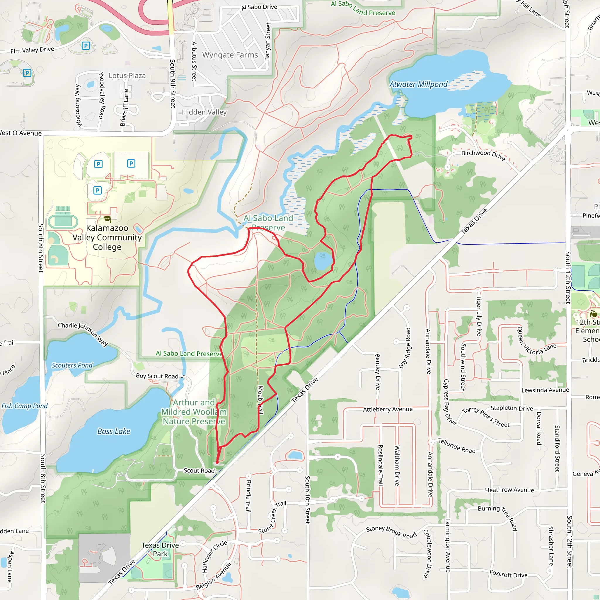 Moab and Atwater Loop Trail mobile static map