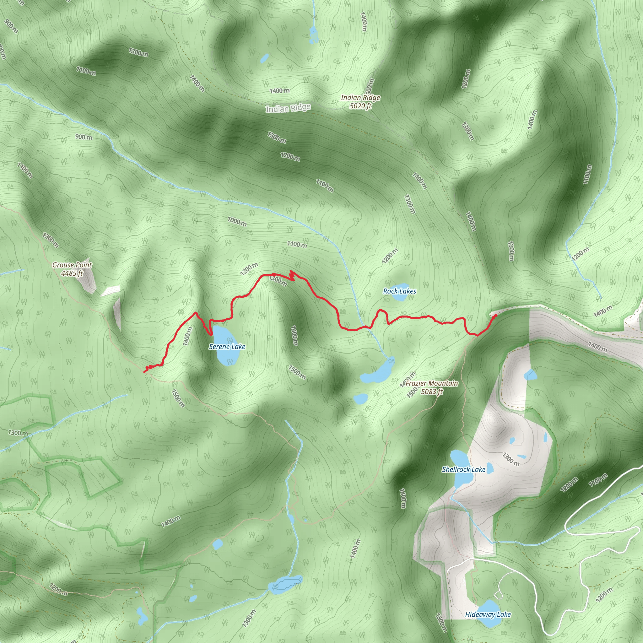 Serene Lake Trail mobile static map