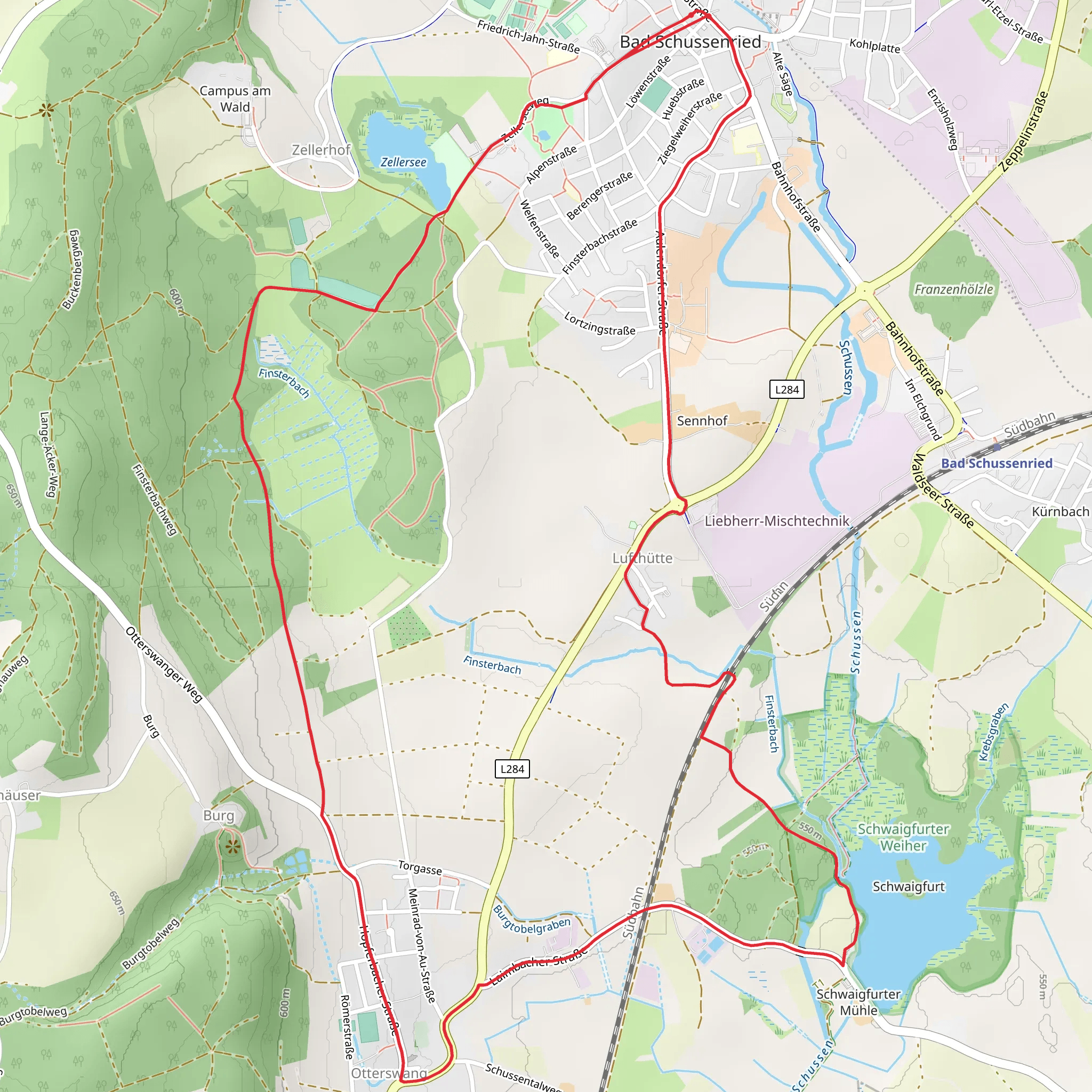 Bad Suchussenries Wanderweg 4 mobile static map