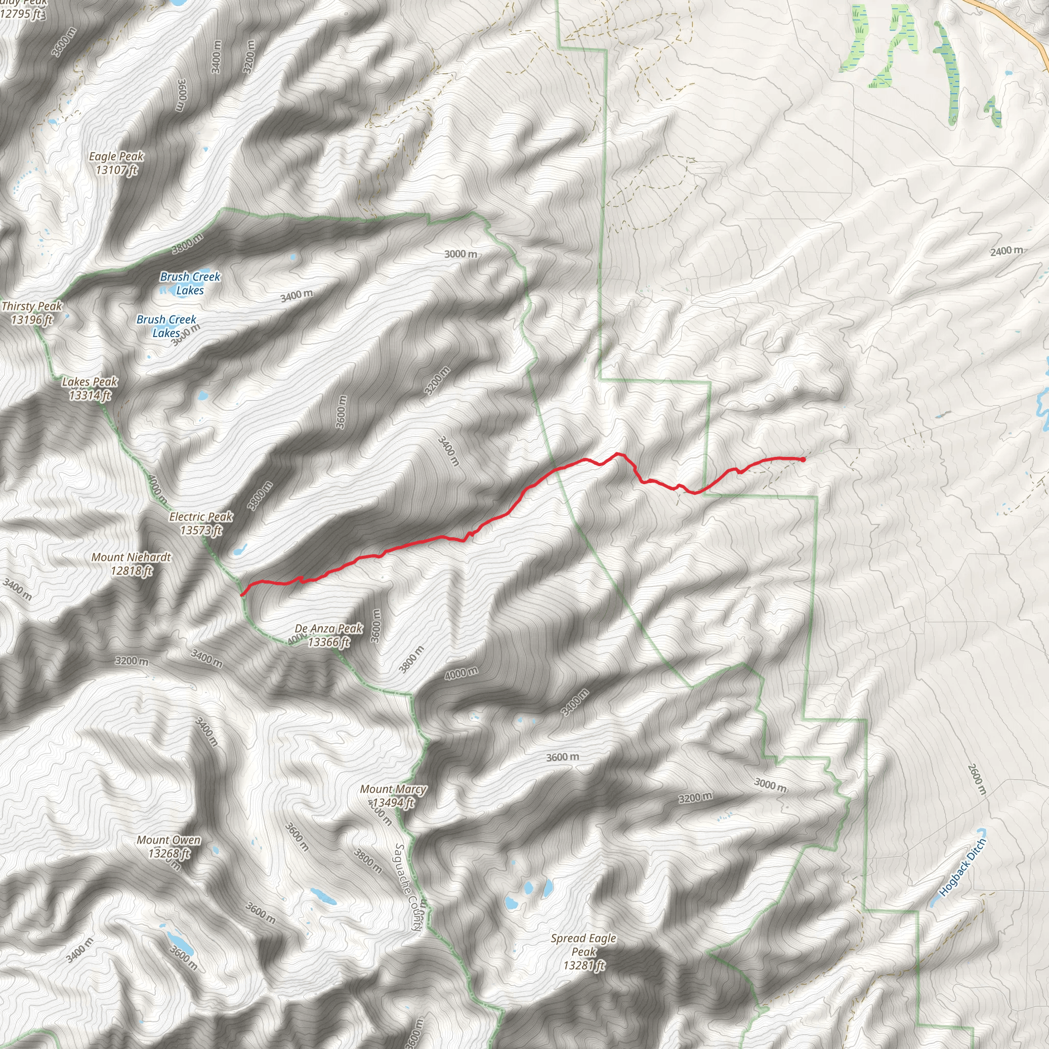 South Brush Trail mobile static map