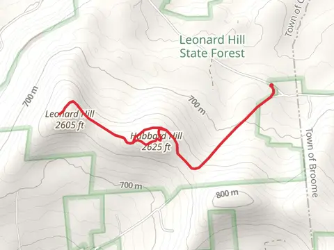 Leonard Hill and Hubbard Hill Trail