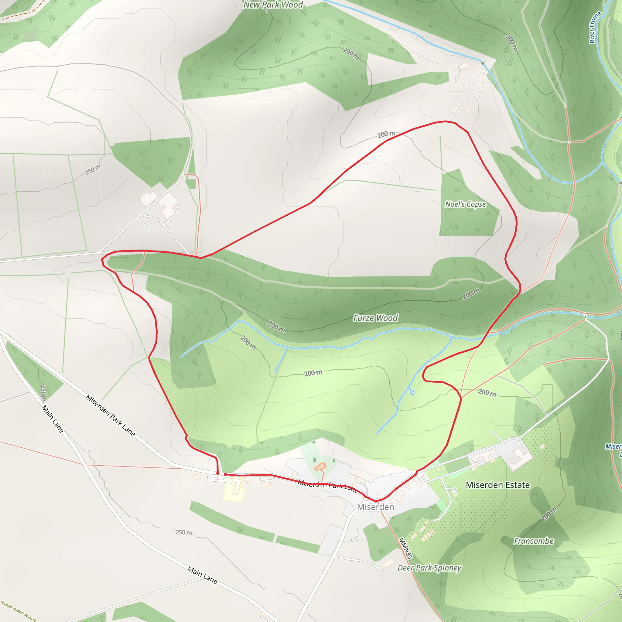 Furze Wood Loop mobile static map