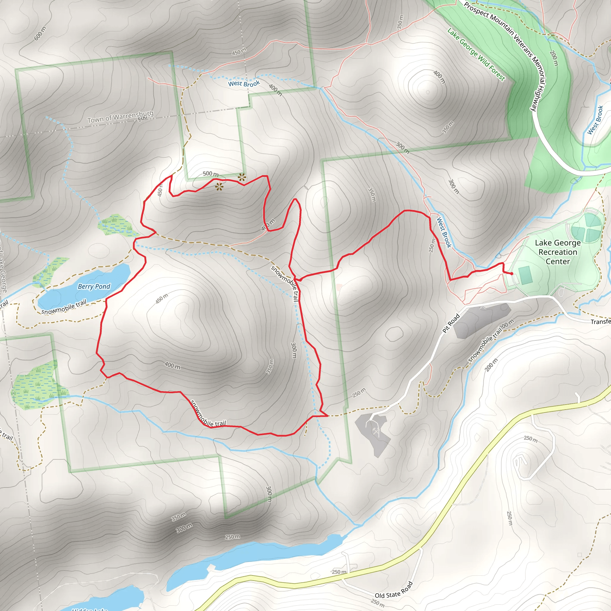 Berry Pond Loop Trail mobile static map
