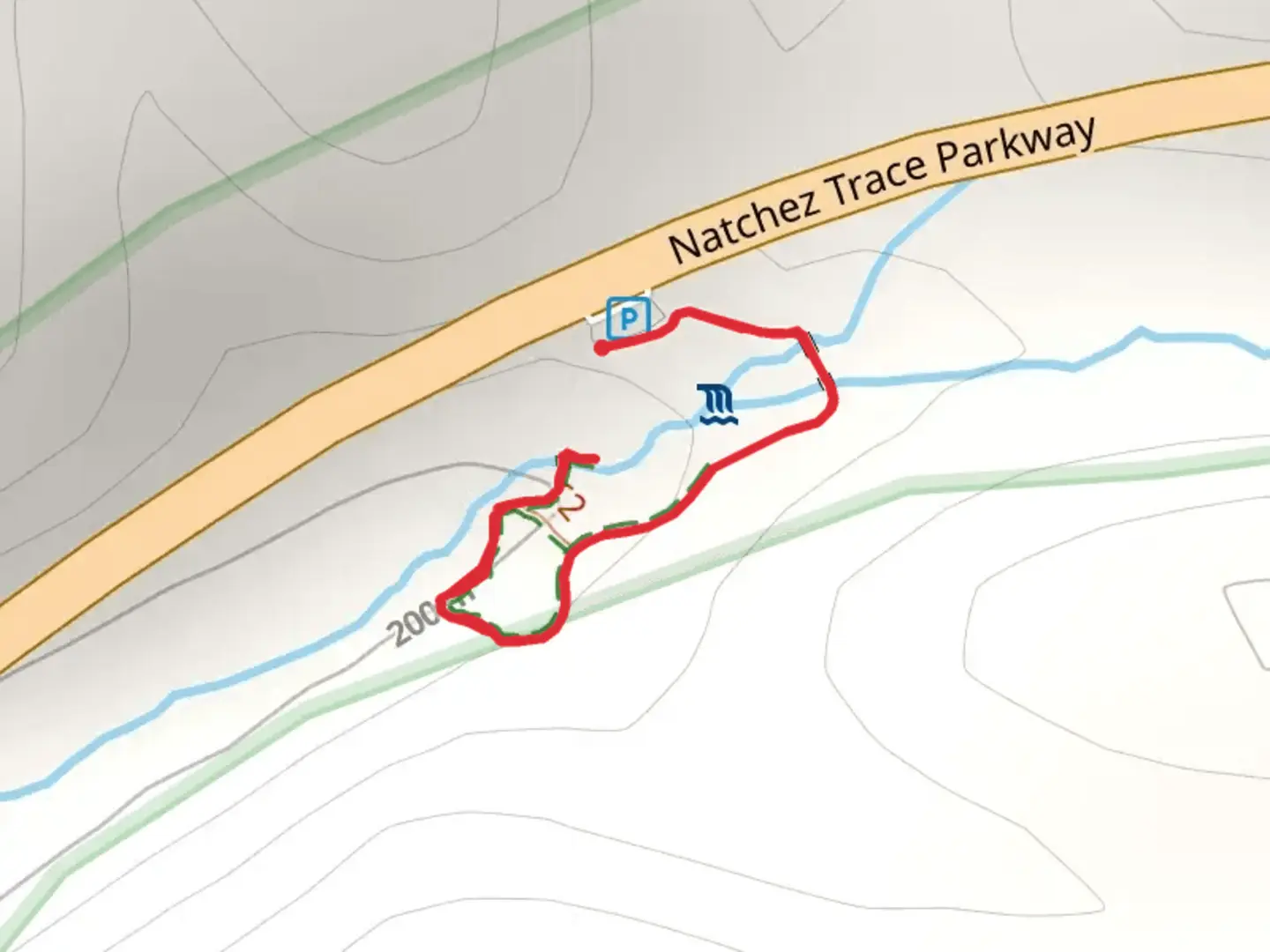 An image depicting the trail Natchez Trace Parkway and its surrounding area.