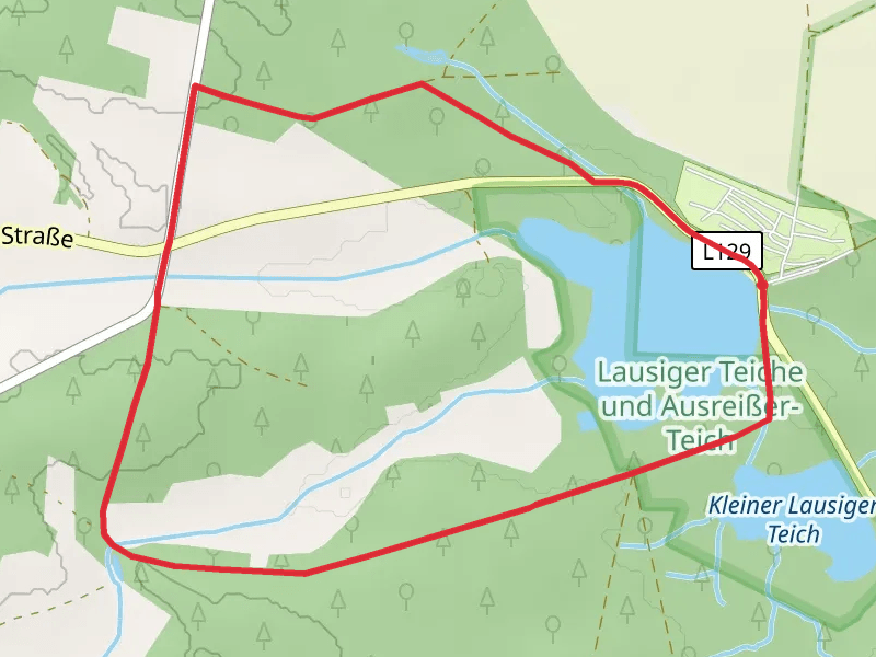 Groβer Lausiger Teich Loop via Rundweg Lausiger Teiche