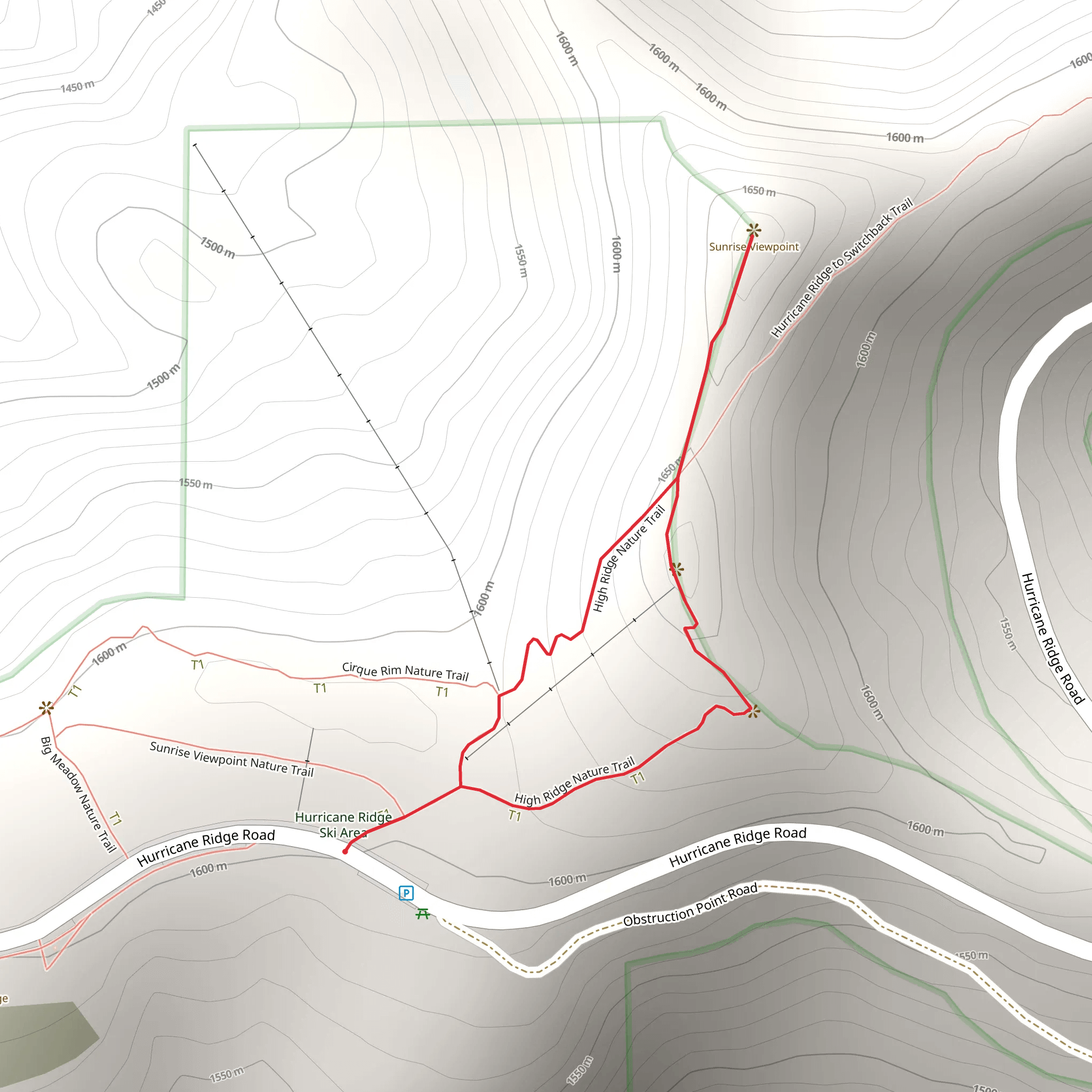 High Ridge Nature Loop Trail mobile static map