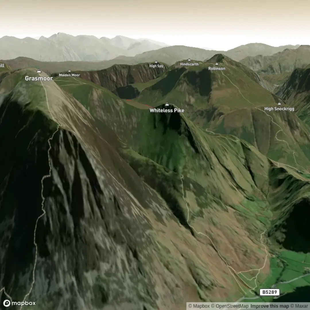 An image depicting the trail Ard Crags and Knott Rigg and its surrounding area.