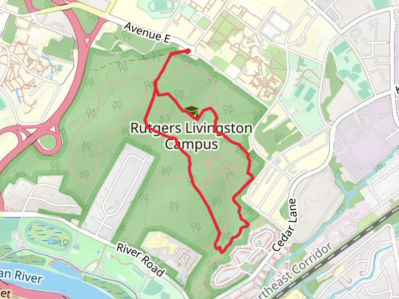 Orange, White and Blue Loop - Rutgers Ecological Preserve