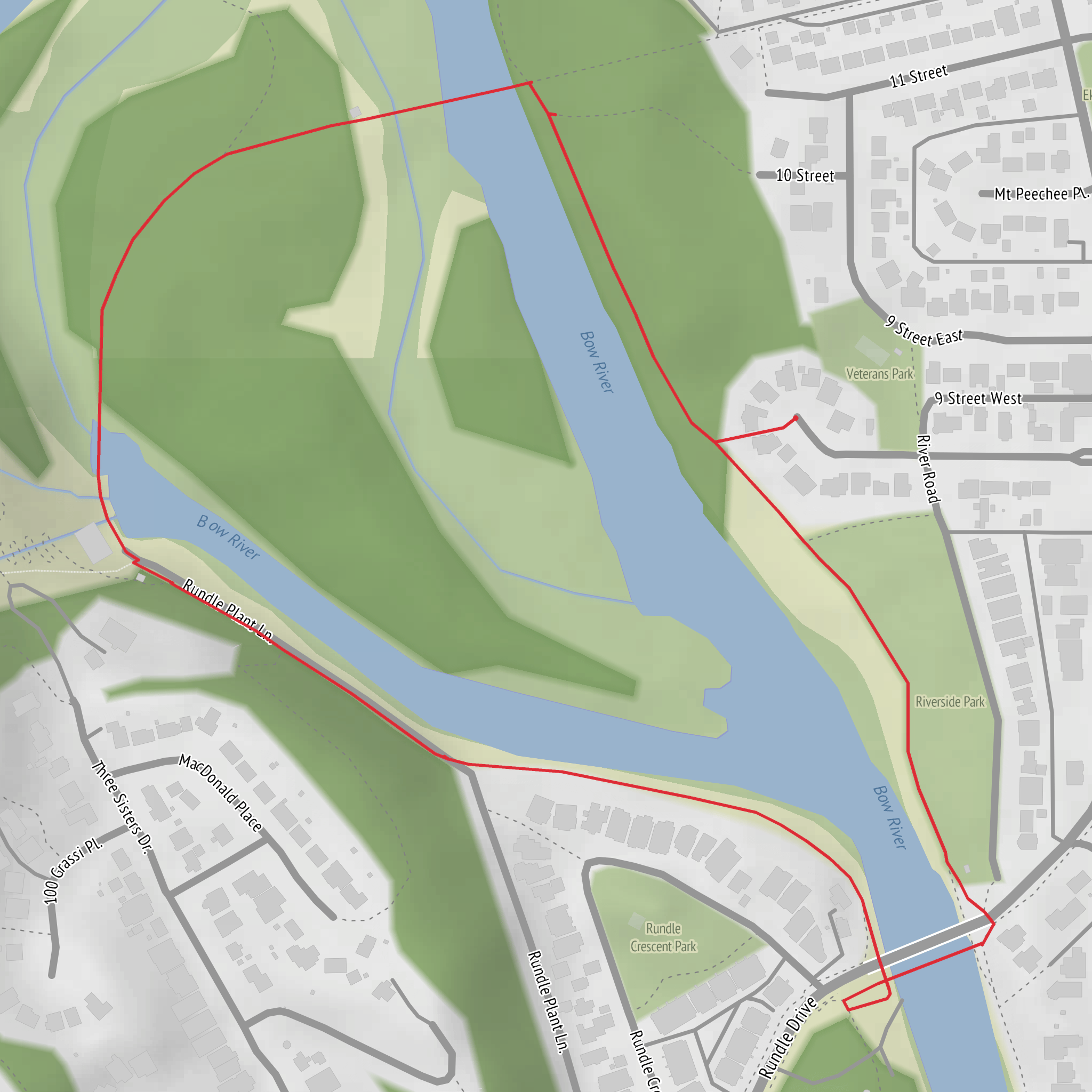 Bow River Loop mobile static map