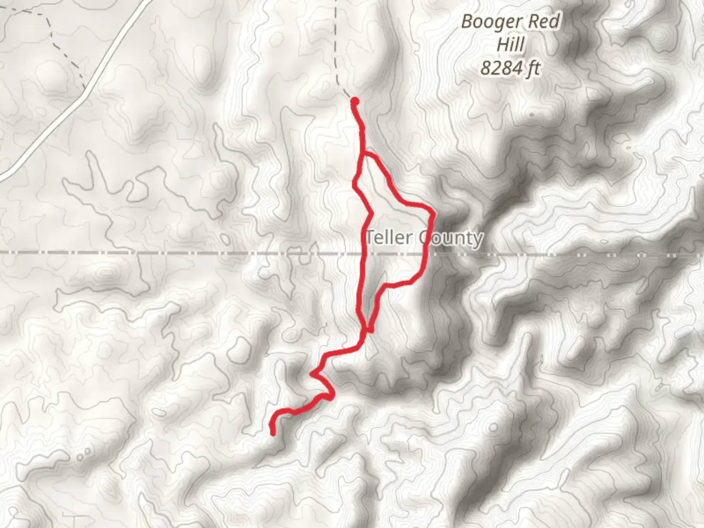 An image depicting the trail BLM Trail Loop and its surrounding area.