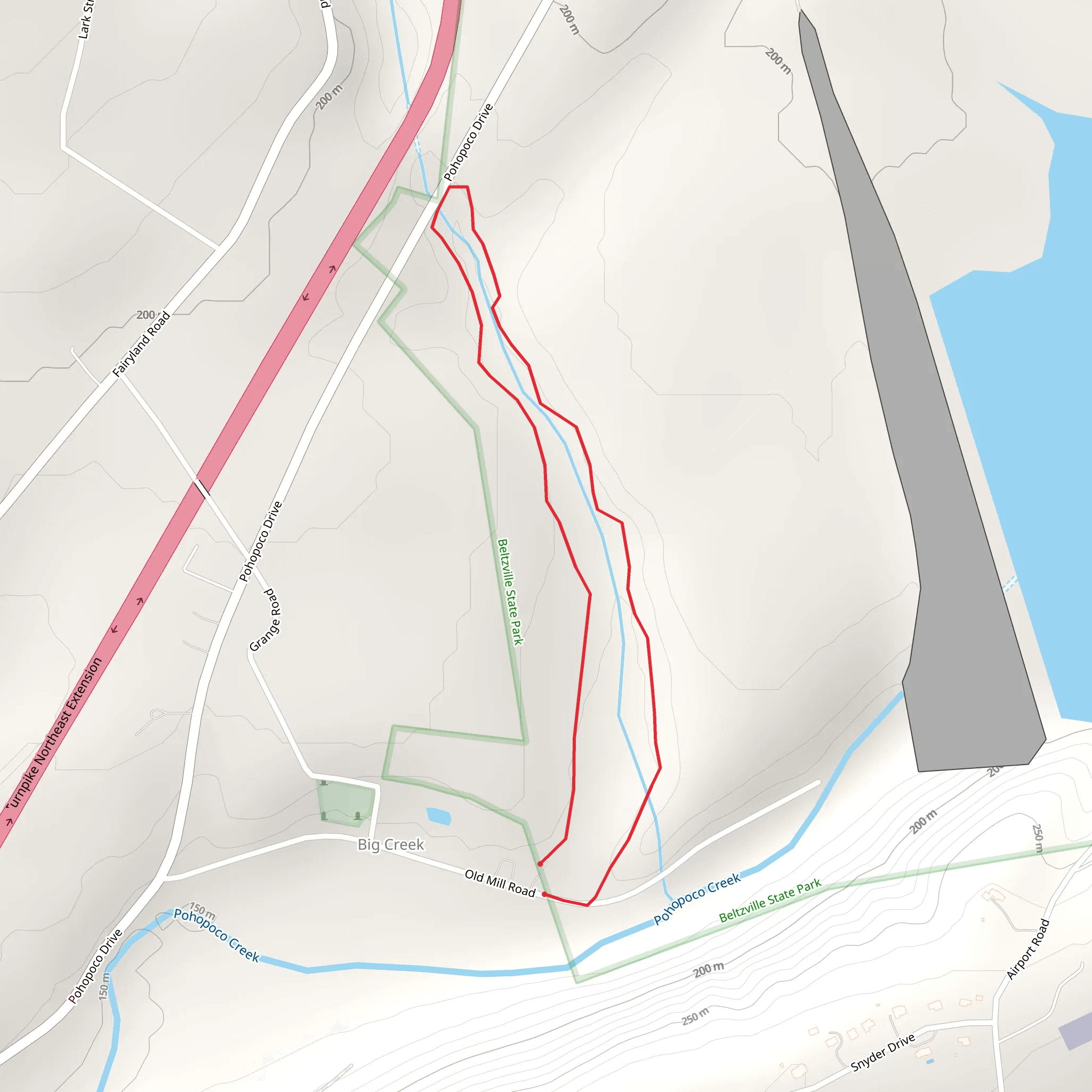 Big Creek Loop mobile static map