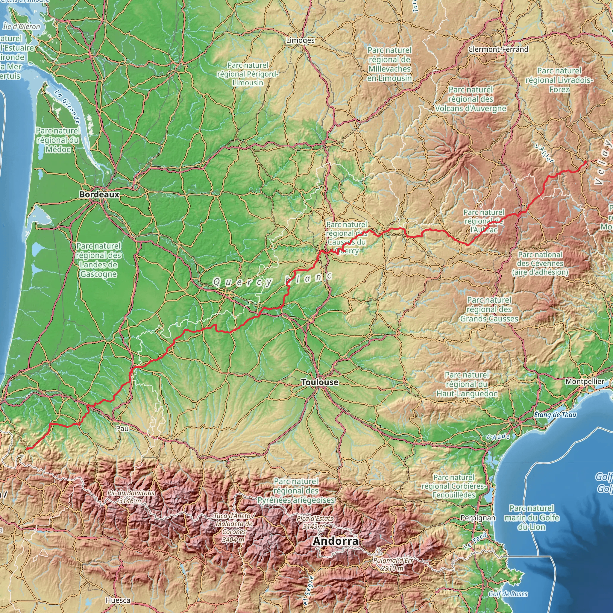 GR 65 mobile static map