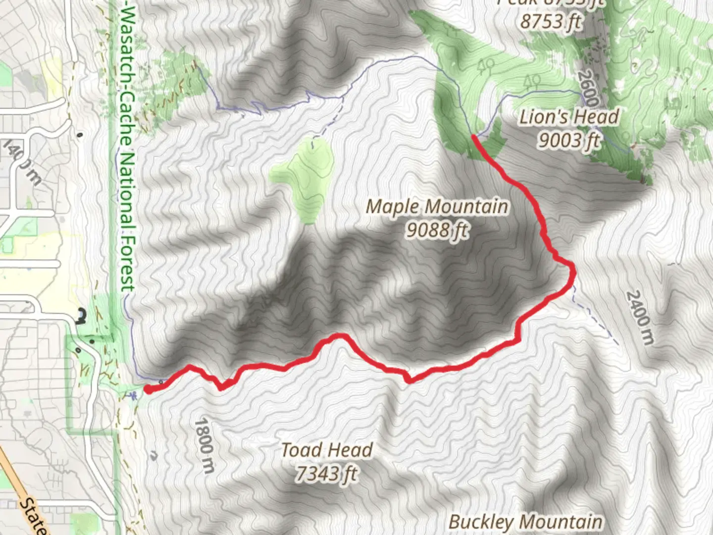 An image depicting the trail Slate Canyon Trail and its surrounding area.