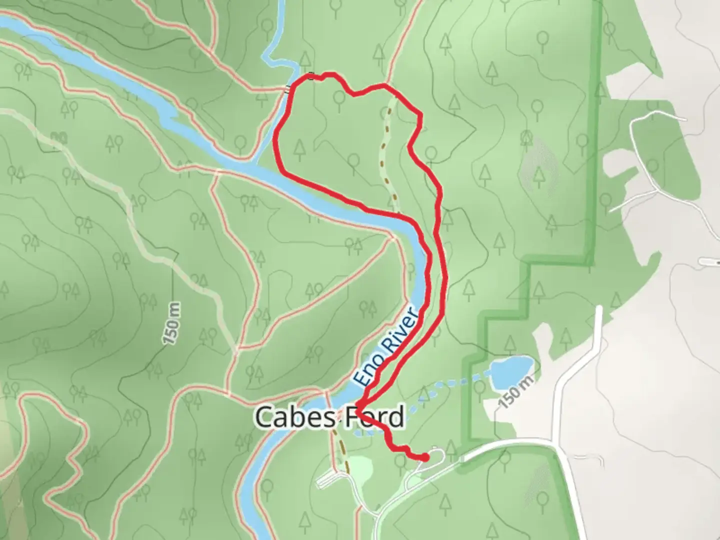 An image depicting the trail Buckquarter Creek Loop Trail and its surrounding area.