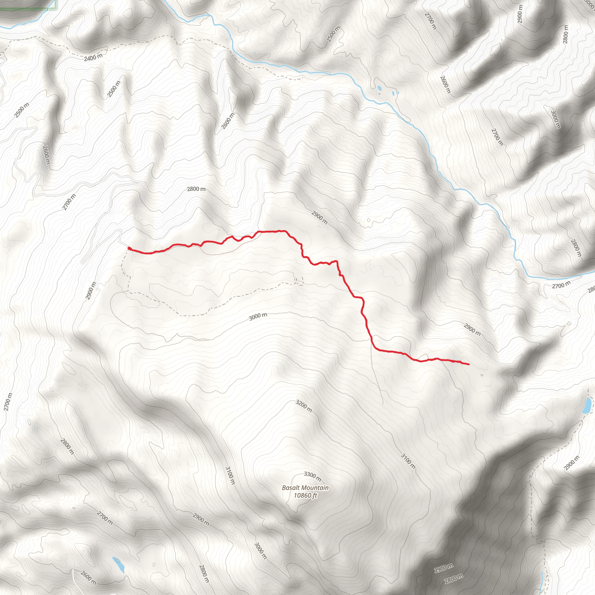 Basalt Mountain Trail mobile static map