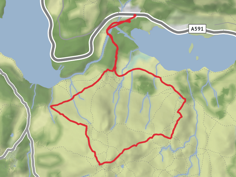 Hike on Loughrigg Fell and Rydal Cave Loop from Rydal Water thumbnail