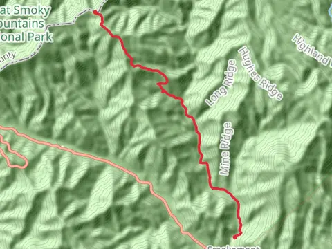Dry SLuice Gap via Bradley Fork Trail