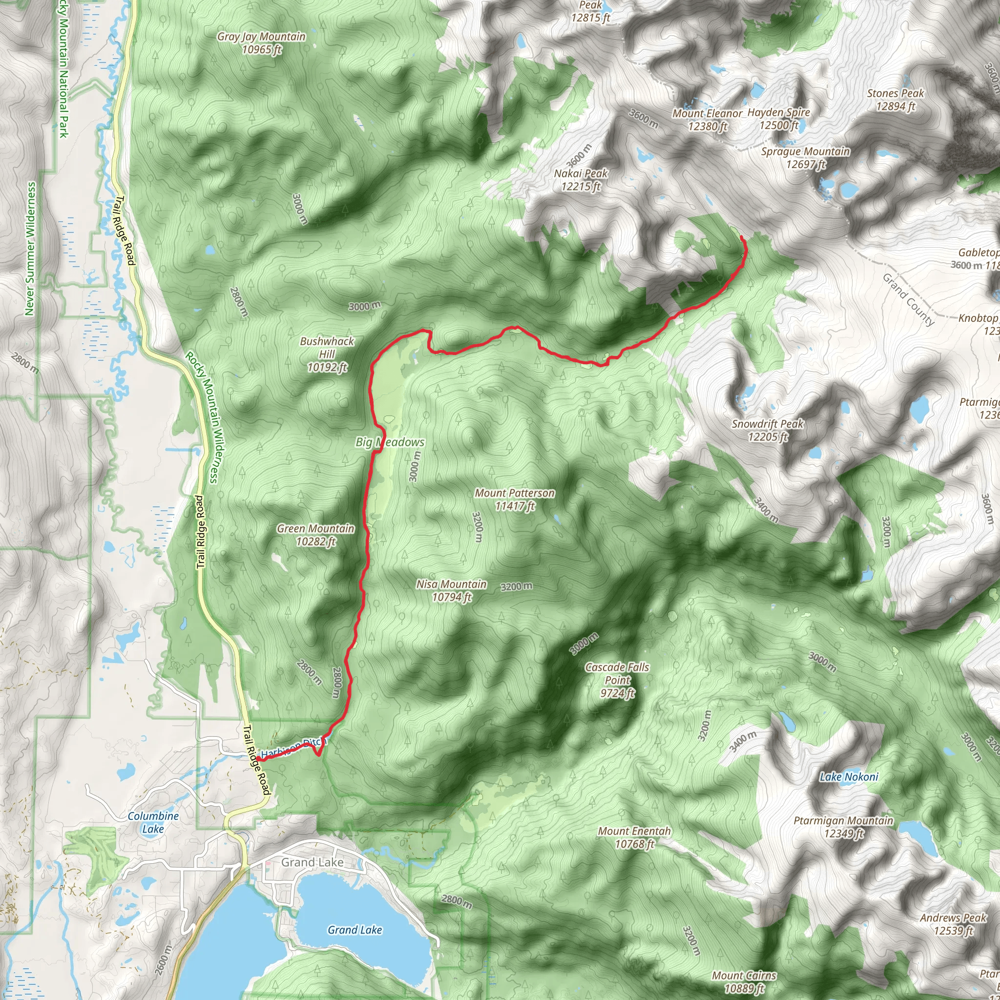 Timberline Group Site via CDT mobile static map