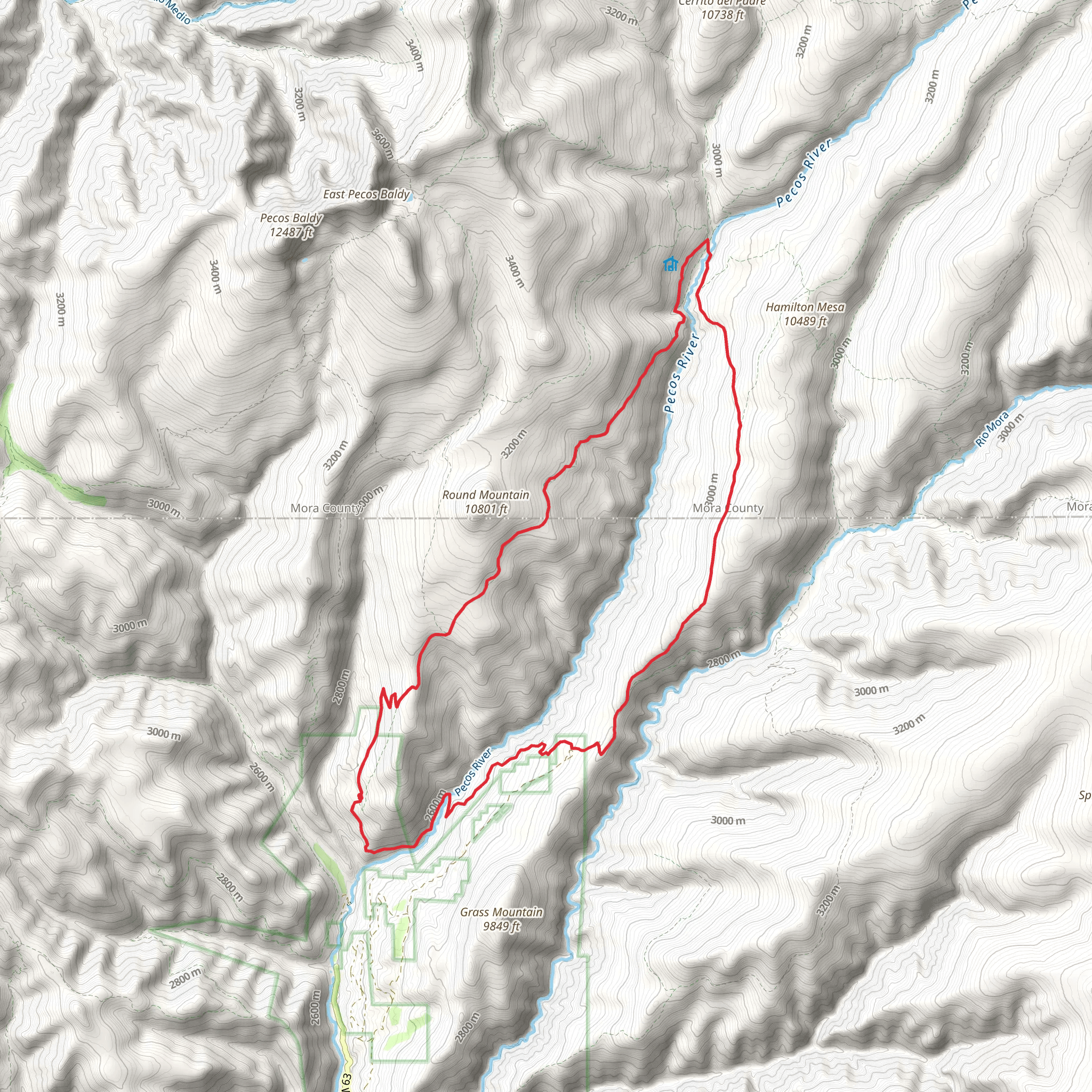 Hamilton Mesa Trail and Beatty's Loop Trail mobile static map