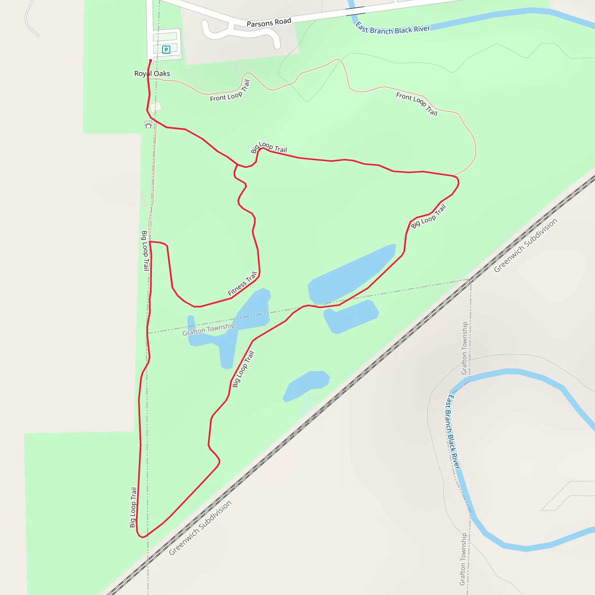 Fitness and Big Loop Trail mobile static map