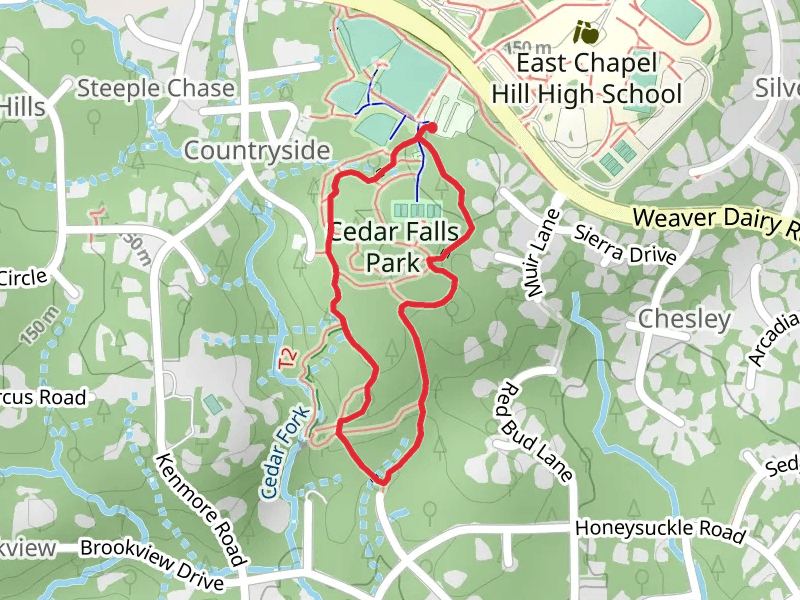 Cedar Fork Trail - Purple and Yellow Loop