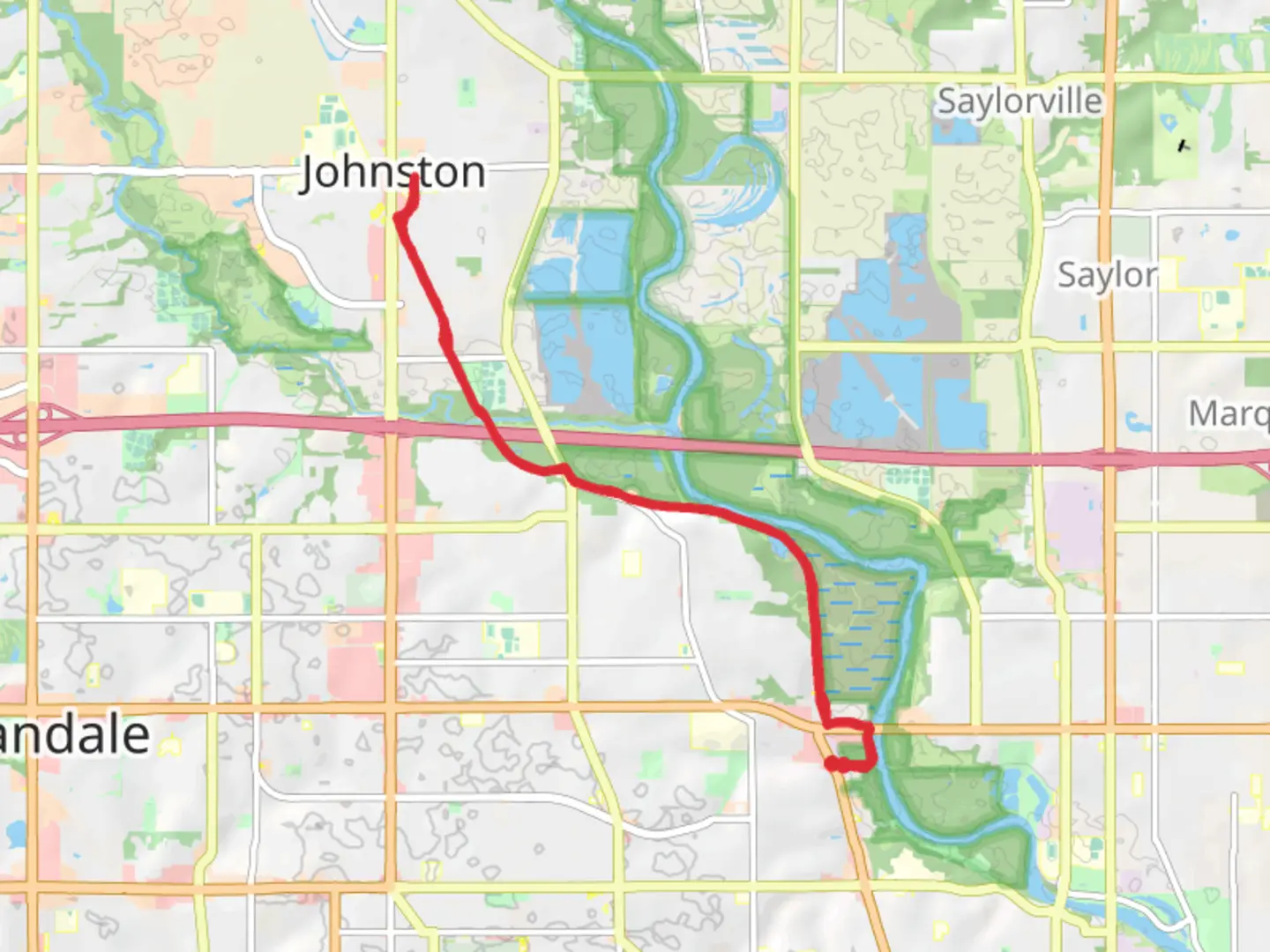 An image depicting the trail Trestle to Trestle and Johnston Interurban Trail - Prospect Park and its surrounding area.