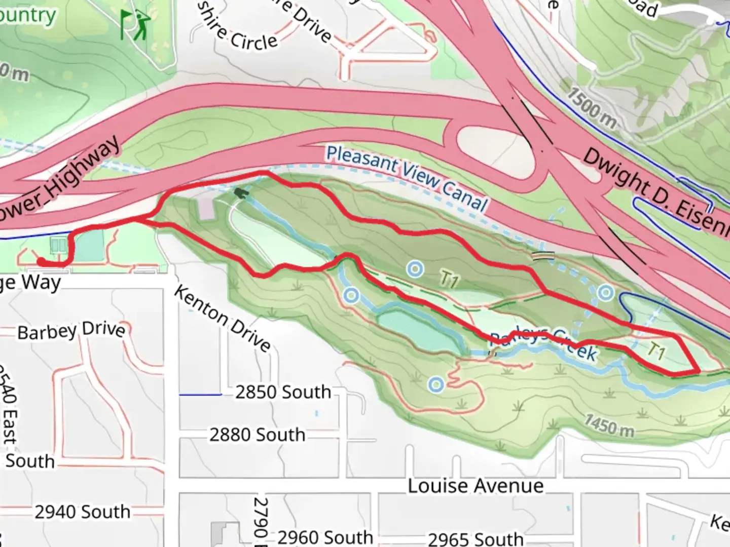An image depicting the trail Parley's Loop Trail and its surrounding area.