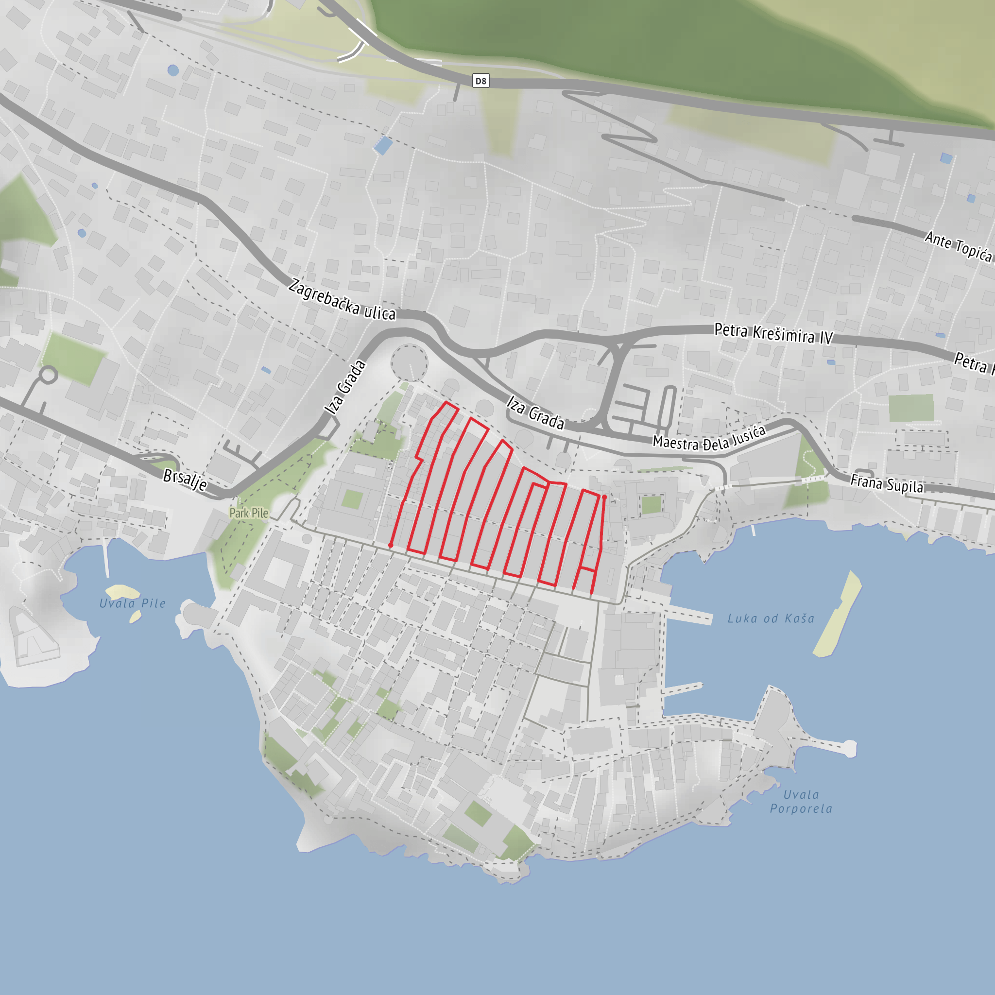 Dubrovnik Stairs Walk mobile static map