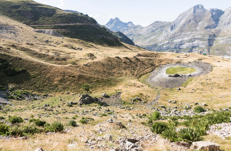 Cabanes de Souperret, Pic Labigouer and Col de la Nabe from Aumet