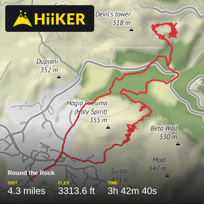 A map preview of the recording Round the Rock.